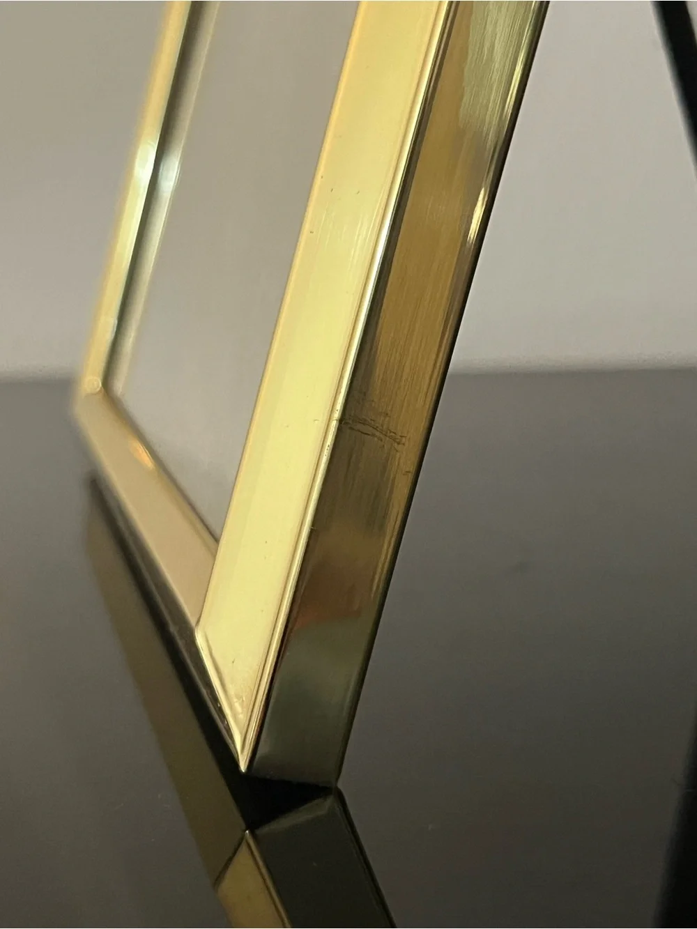 Vintage Solid Brass Photo Frame 4.5”X 6.5” Photo